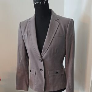 Banana Republic Gray Stretch Cotton Blazer Size 6p